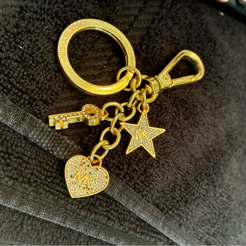 Michael Kors Gold Key Holder with Charms